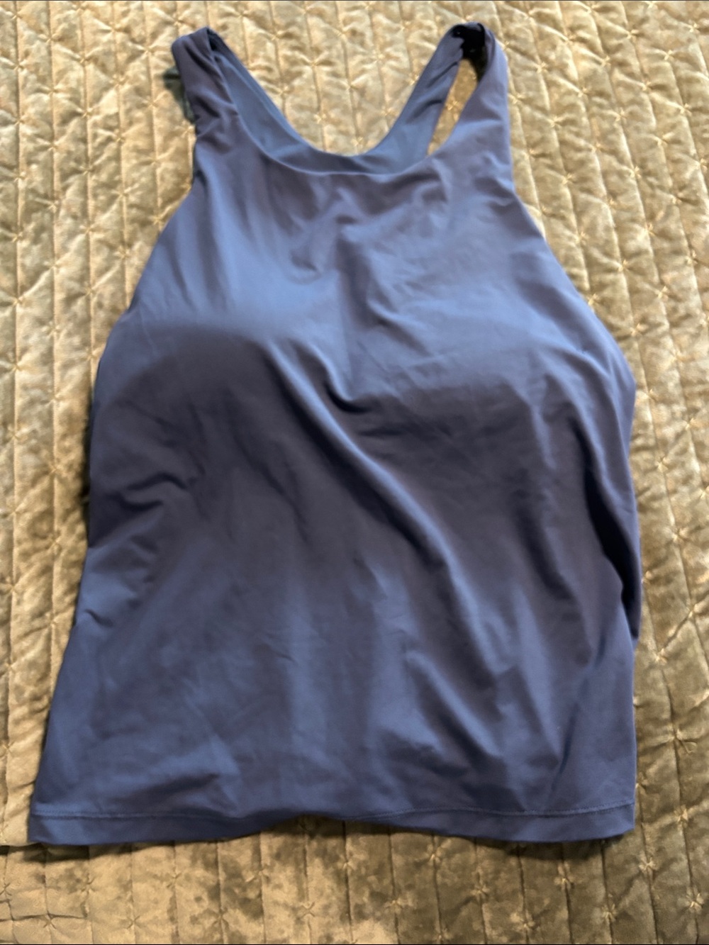 CRZ YOGA Navy High-Neck Racerback Tank Top
